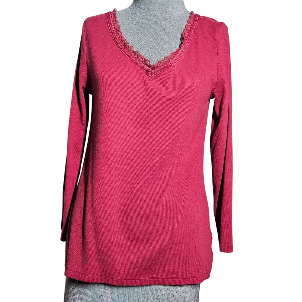 Long Sleeve Cotton Blend Tee Size Medium
